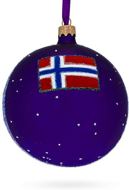 Geirangerfjord, Norway Glass Ball Christmas Ornament 4 Inches
