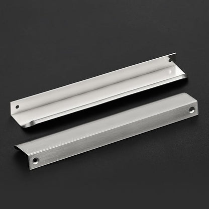 Ravinte Hardware 20 Pack Silver Cabinet Handles, 7.8 Inch (200mm) Finger Edge Pulls, 6-1/4 Inch Hole Center, Finger Pulls for Cabinets