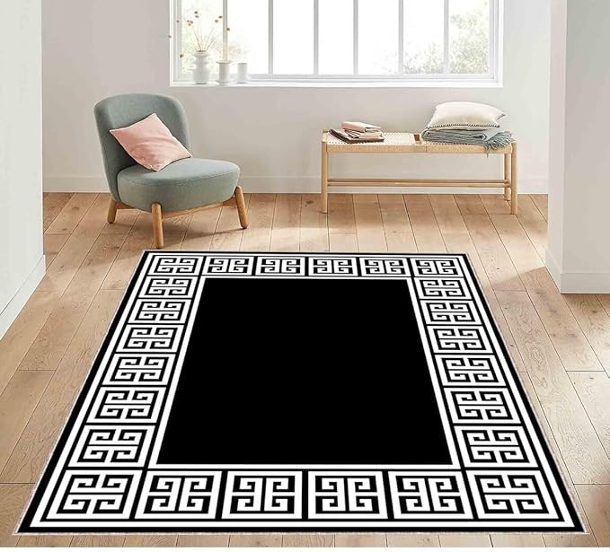 Scandinavian Geometric Rug, Scandinavian Pattern, Rug Prints, Greek Rug, Popular Floor Rug, Border Patterned Rug, Trend Rug, Decor Rug