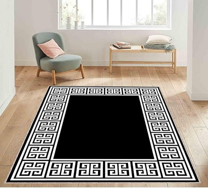 Scandinavian Geometric Rug, Scandinavian Pattern, Rug Prints, Greek Rug, Popular Floor Rug, Border Patterned Rug, Trend Rug, Decor Rug