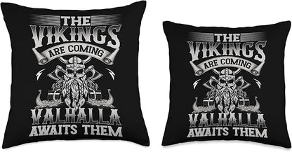 Viking Quote Scandinavian Design Celtic Culture Throw Pillow