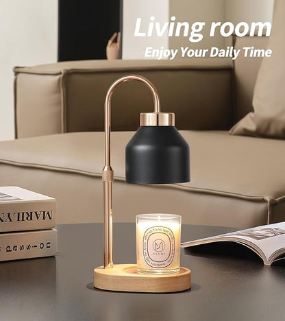 Candle Warmer Lamp with Dimmer and Timer,Home Decor Lamp for Scented Jar,Electric Wax Melt Warmer,Mother's Day/Birthday/Christmas Gifts for Mom/Wife,Adjustable Height,with 2 Bulbs