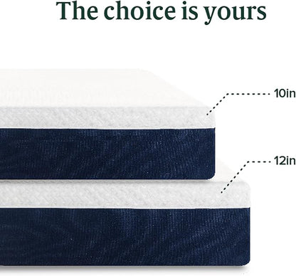ZINUS 12 Inch Full Cooling Comfort Hybrid Mattress [New Version], Fiberglass Free, Medium Firm Feel, Motion Isolation, Certified Safe Foams & Fabric