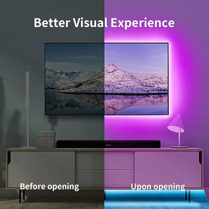 KSIPZE LED Lights for TV, 13ft TV led Backlight for 32-65Inch TVs RGB TV Backlight Behind Music Sync Bluetooth APP & Button Control TV LED Strip Lights USB Powered for Bedroom/Gaming