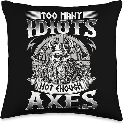 Viking Symbols Scandinavian Warrior Celtic Culture Throw Pillow