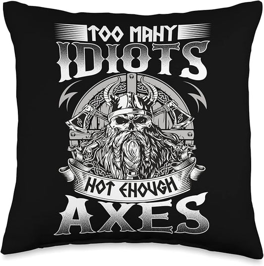 Viking Symbols Scandinavian Warrior Celtic Culture Throw Pillow