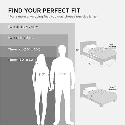 Bedsure GentleSoft Grey Fleece Blanket for Couch - Cozy Soft Blankets for Women, Cute Small Throws for Girls, 50x70 Inches