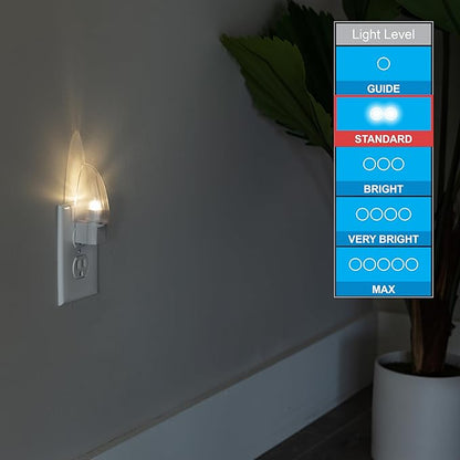 Lights by Night LED Night Light, Plug-in, Dusk to Dawn Sensor, Warm White, UL-Certified, Energy Efficient, Ideal Nightlight for Bedroom, Bathroom, Nursery, Hallway, Kitchen, 11376