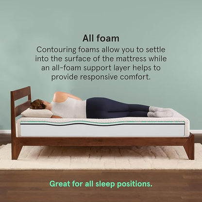 Tuft & Needle Original Medium Full Size Adaptive Foam Mattress in a Box, Cooling Gel, Pressure Relief, Supportive, 100 Night Trial, Fiberglass Free, CertiPUR-US, 10-Year Limited Warranty