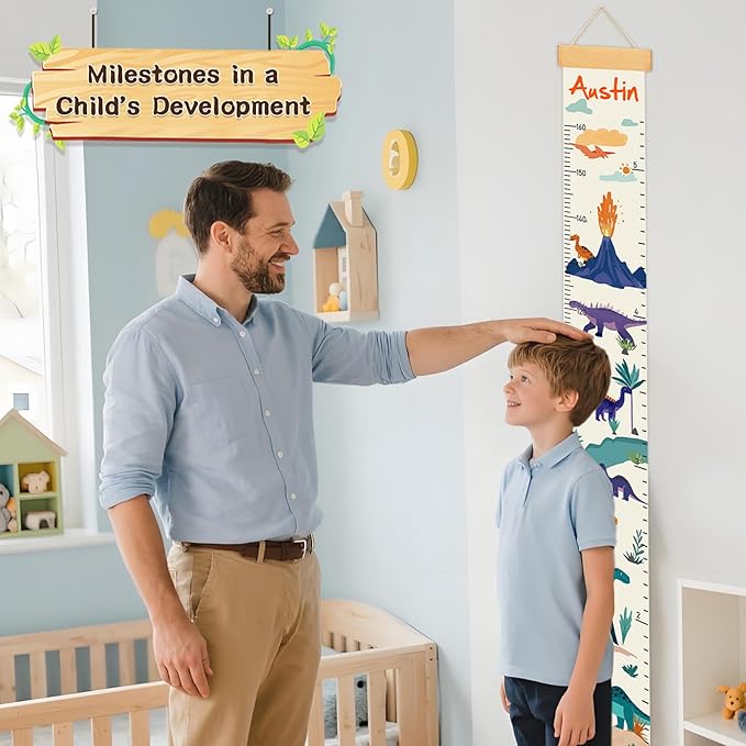 Personalized Name Toddler Height Wall Chart, Christmas Snowman Kid Measuring Growth Chart, Waterproof & Removable Canvas Kids Growth Chart Ruler, Height Growth Chart Wall Decor - Christmas Gifts