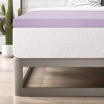 Best Price Mattress Topper King, 2" Memory Foam Mattress Topper with Lavender Certipur-US Certified Cooling, King Size