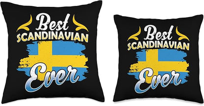 Best Scandinavian Ever Sweden Roots Scandinavia Scandinavic Throw Pillow