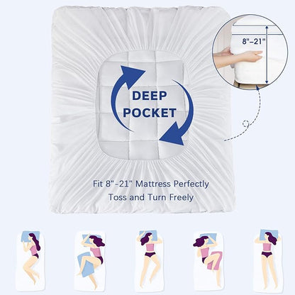 CYMULA Twin Mattress Topper, Extra Thick Plush Soft Mattress Pad, Pillow Top Mattress Topper with Deep Pocket
