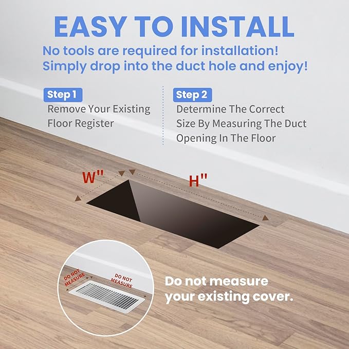 2x10 Inches Heavy Duty Walkable Floor Register - Easy Adjust Air Supply Lever Decorative Floor Vent Covers - Boston Design Vent Covers for Home - Oil Rubbed Bronze