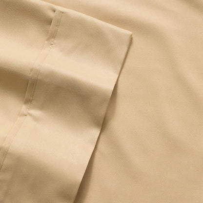 Queen Sheets Gold - 6 Piece 1500 Supreme Collection Fine Brushed Microfiber Deep Pocket Queen Sheet Set Bedding - 2 Extra Pillow Cases, Great Value, Queen, Camel