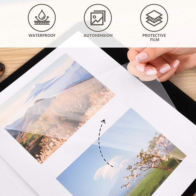 xigua Scandinavian Viking Photo Album Self Adhesive Scrapbook with 20 Detachable Sheet, DIY Album for Family Wedding Anniversary Baby Vacation Travel