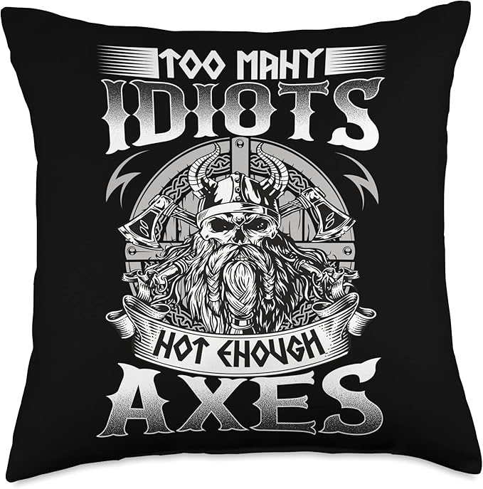 Viking Symbols Scandinavian Warrior Celtic Culture Throw Pillow
