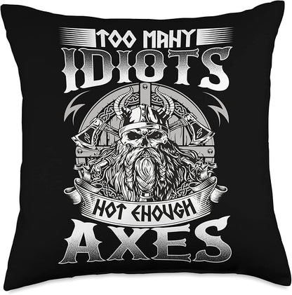 Viking Symbols Scandinavian Warrior Celtic Culture Throw Pillow