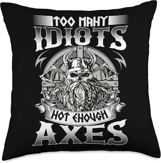 Viking Symbols Scandinavian Warrior Celtic Culture Throw Pillow