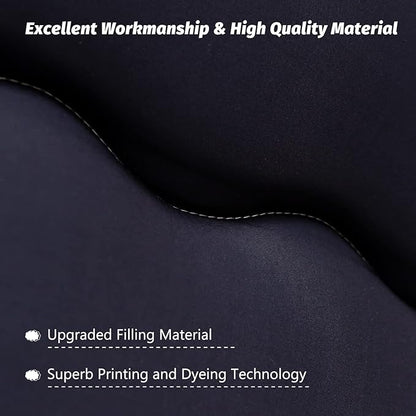 MAXYOYO Japanese Floor Futon Mattress - Thicken Sleeping Pad, Roll Up Floor Lounger Bed for Camping, Guest Room - Thick, Soft and Comfortable, Black Stripe, Full Size