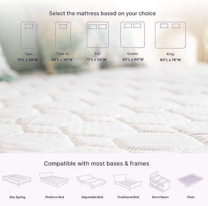 NapQueen Full Mattress, 12 Inch Victoria Hybrid Cooling Gel Infused Pocket Spring and Memory Foam Mattress, Full Size Mattress Bed in a Box, CertiPUR-US Certified, Fiberglass-Free Mattress