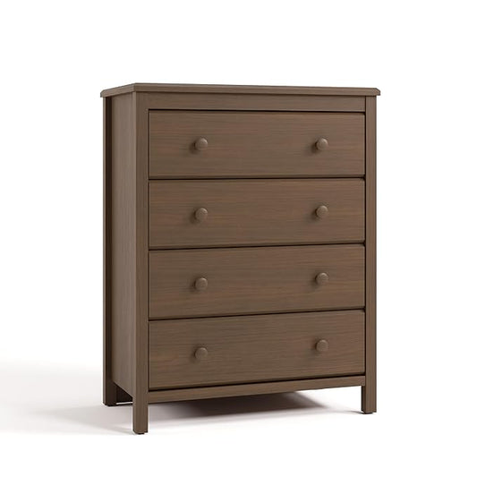 Storkcraft Alpine 4 Drawer Dresser (Hazelnut) – GREENGUARD Gold Certified, Kids Storage Organizer, Modern 4 Drawer Chest for Bedroom, Must-Have Nursery Storage