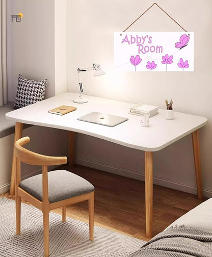 Personalized Pink Butterfly Sign Vintage Signs Retro Wall Art Decoration Exquisite Decorative Signs Custom Name Kids Room Flowers Wall Art Decor Nursery Decor For Kids Bedroom