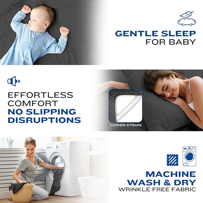 DREAMCARE Queen Sheet Set – 4 pcs Cooling Sheets – up to 21” Extra Deep Pocket Queen Sheets – Hotel Luxury Sheets & Pillowcases – Superior Softness 100% Microfiber with Side Pocket - Spa Blue
