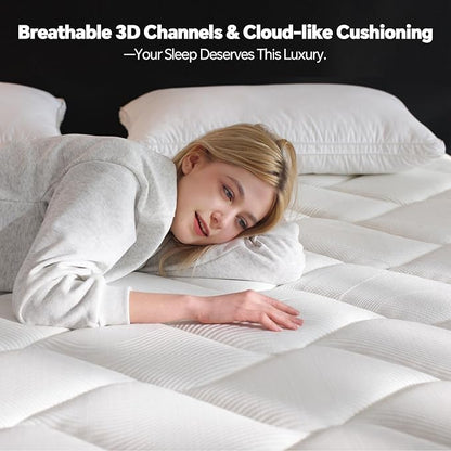 Queen Mattress in a Box, 10 Inch Hybrid Mattress with Individual Pocket Spring & Memory Foam, Motion Isolation, Medium Firm Comfort for Pressure Relief, CertiPUR-US Certified
