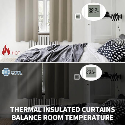 BGment Room Darkening Curtains 84 Inches Long - Grommet Thermal Insulated Drapes Window Treatment Curtains for Bedroom, 2 Panels, 52 x 84 Inch, Cocoa