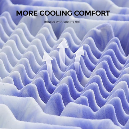 Dreamsmith 2 Inch 7-Zone King Memory Foam Mattress Topper, Cooling Gel Infused Foam Mattress Topper King for Pressure Relief, CertiPUR-US Certified