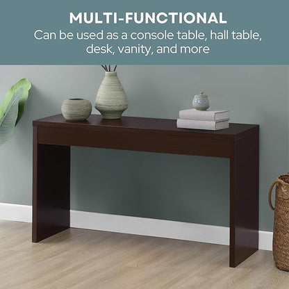 Convenience Concepts Northfield Hall Console Table 48" - Modern, Minimalist Narrow Sofa Display Accent for Contemporary Living Room, Entryway, or Hallway, Espresso