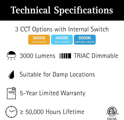 Ultralux 1x4 ft Surface Mount Ceiling Light Panel – Slim, Edge Lit, Flush Mount Flat Panel for Kitchen, Home & Office - TRIAC Dimmable, 3CCT Adjustable Color Temperature (Brushed Nickel, 1 Pack)