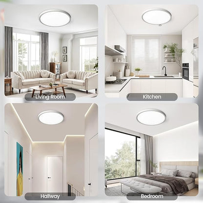 TALOYA Flush Mount Ceiling Light,12 Inch,20W,5000K Daylight Super Slim LED Ceiling Light for Bedroom, Living Room, Kitchen, Laundry and Hallway