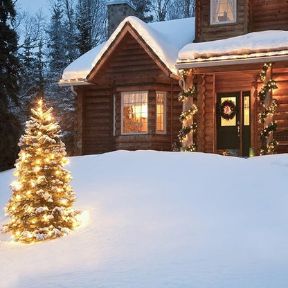 Battery Operated Christmas Lights - 16ft 50 LED String Lights with Timer, Waterproof, Warm White, 2 Pack for Indoor/Outdoor Wedding Party, Home, Garden