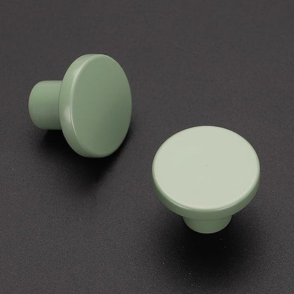 Ravinte 25 Pack Cabinet Knobs Light Green Kitchen Cabinet Knobs Round Dresser Drawer Pulls Closet Door Pulls 1-1/5 Inch