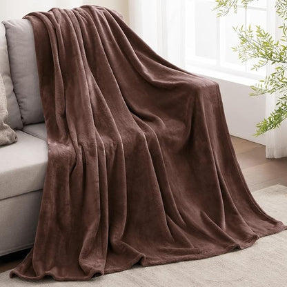 BEDELITE Fleece Blanket Twin Size Brown Throw Blankets for Couch & Bed, Luxury Plush Cozy Fuzzy Blanket 60x80 inches, Super Soft Warm Lightweight Throw Blanket for Travel Camping