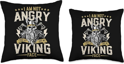 Viking Quote Scandinavian Design Celtic Mythology Throw Pillow