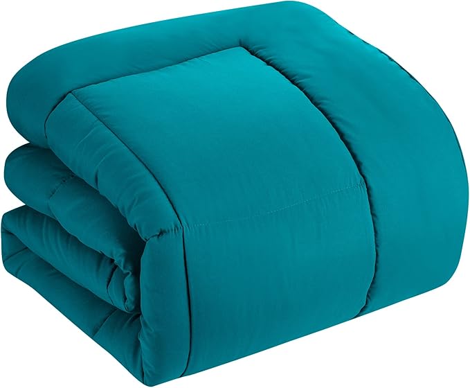 King Size Comforter Set with Sheets - 7-Piece Bedding Collection - 1 Comforter, 1 Fitted Sheet, 1 Flat, 4 Pillowcases - Deep Pocket - Soft & Breathable Premium Quality - Ideal for All Seasons, Teal