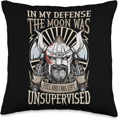 Viking Scandinavian Mythology Vikings Symbols Throw Pillow
