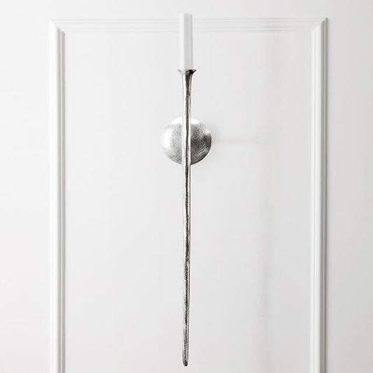 Z Gallerie Aspar Wall Sconce Long Candle Holders in Silver Finish, Retro Chic Wall Decor for Living Room, Dining Room & Bathroom, Vintage Candle Wall Sconce with Timeless Appeal(Candles not Included)