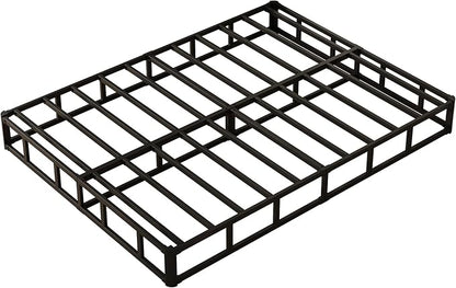 9 Inch Full Size Box Spring, Heavy Duty Metal Box Spring Bed Base with Fabric Cover, Mattress Foundation, Easy Assembly, Noise Free, Black
