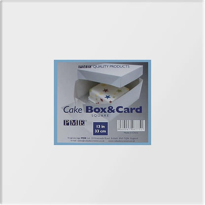 PME CBO807 Square Cake Box 13-Inch / 33 cm, White