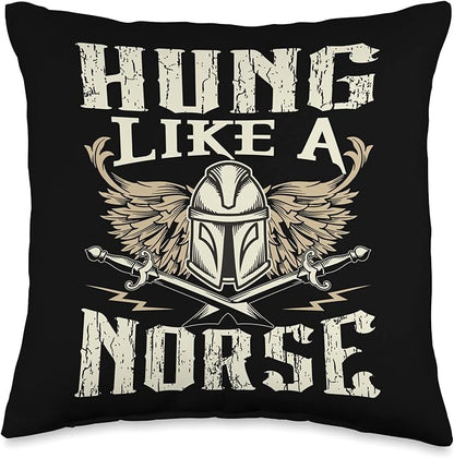 Vikings Scandinavian Warrior Viking Culture Symbols Throw Pillow