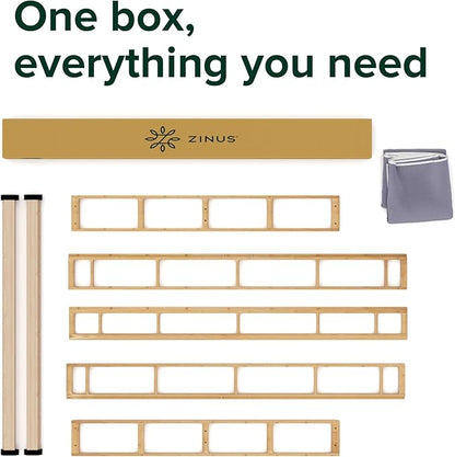 ZINUS Edgar 8 Inch Bamboo Box Spring, Mattress Foundation, Sturdy Bamboo Structure, Low Profile, Easy Assembly, King
