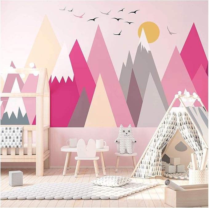 Matika - Children's Wall Sticker - Giant Scandinavian Mountains - H120 x L180 cm