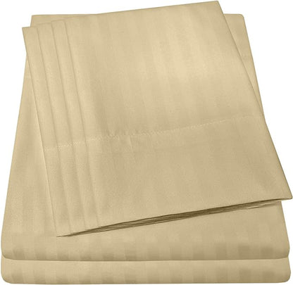 Twin Size Bed Sheets - 4 Piece 1500 Supreme Collection Fine Brushed Microfiber Deep Pocket Twin Sheet Set Bedding - 1 EXTRA PILLOW CASES, GREAT VALUE, Twin, Dobby Sage