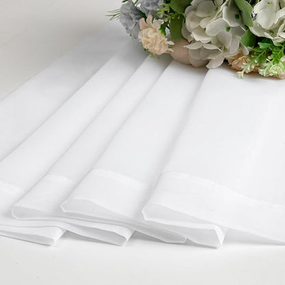 Aiyufeng 108 Inch White Sheer Window Curtains for Farmhouse, Rod Pocket Voile Window Treatment Vertical Panels for Study Room/Bedroom/Living Room, White, W59 x L108, 2 Panels