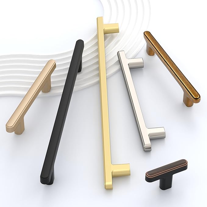 10 Pack 6.3 Inch(160mm) Kitchen Cabinet Handles Brushed Satin Nickel Cabinet Pulls Kitchen Cabinet Hardware Drawer Pulls for Cupboard Wardrobe