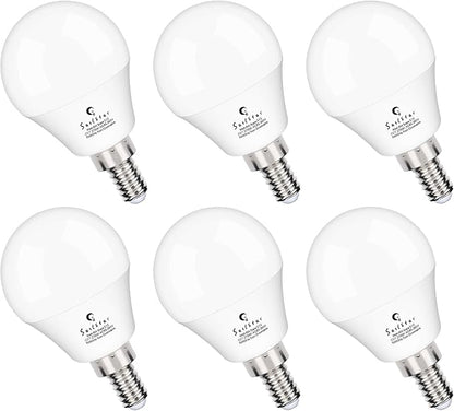 Sailstar A15 Ceiling Fan Light Bulbs, E12 Base, 6Watt (60-Watt Replacement), Soft White 2700K, Non-Dimmable, Candelabra Base LED Light Bulb, 6 Pack